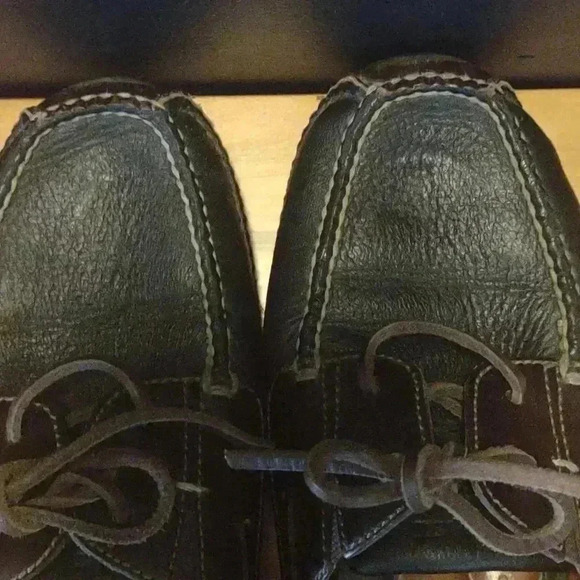 HS Trask‎ Men Leather Driving Moc Loafers Shoe size 8M - Picture 3 of 10
